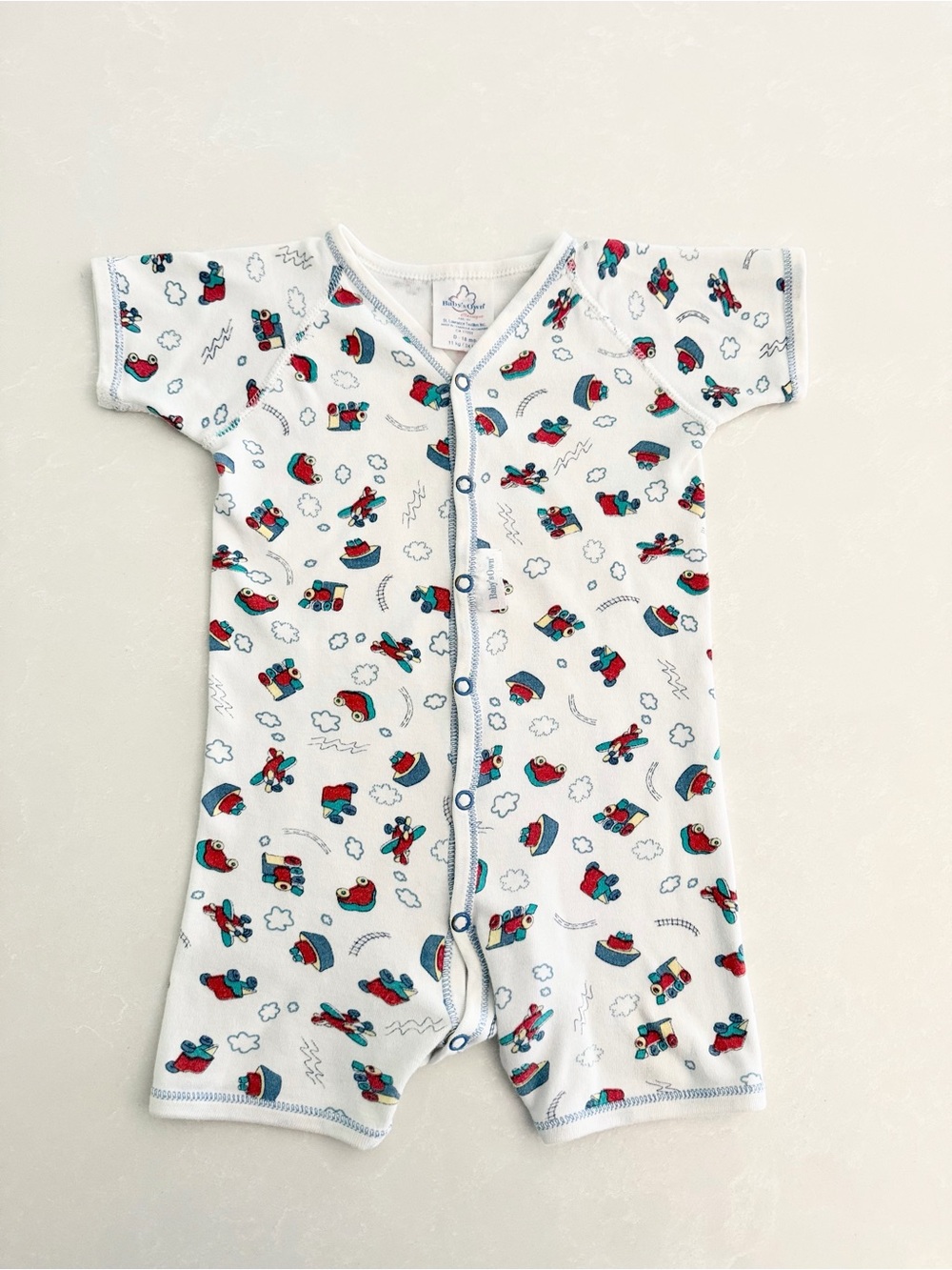 Vintage Baby's Own Transportation Romper •Size 18M